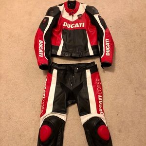 Ducati Dainese Two Piece Leather Suit - Euro 52